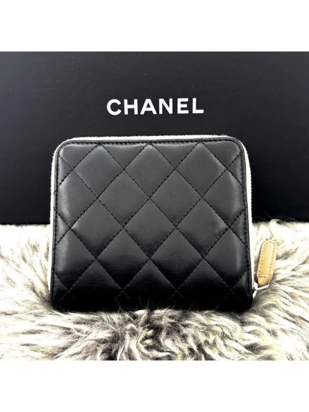 Chanel Wallet Quilted Zip Around Bifold